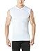 TSLA Men's (Pack of 1 or 3) Workout Muscle Tank Sleeveless Gym Training Active Workout Cool Dry Top Shirt, V Neck(muv06) - White, X-Large.