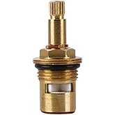 Faucet Ceramic Cartridge Valve, G1/2" Brass Tap Ceramic Disc Cartridges Replacement for Hot Cold Water (Type F2- H49mm)