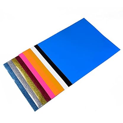 HTV Designs Premium Iron On Heat Transfer Vinyl Bundle. 10 PACK plus a BONUS Teflon. 4 GLITTER 3 NEON 3 PU. Silhouette Cameo Iron On Cricut Vinyl. Heat Press HTV Vinyl for T Shirts-MULTICOLOR - Image 5