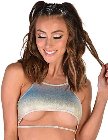 iHeartRaves Women's Bralette Underboob Crop Tops - Ultra Cutout Festival Rave Tops