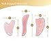 Rose Quartz Gua Sha Facial Tool Set by Esmee | 3 in 1 Premium Guasha Kit | 100% Real Rose Quartz Crystal | Anti-aging Beauty Therapy for Massage and Skin Rejuvenation (rose quartz)