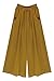 Jusfitsu Women's Elastic Waist Wide Leg Casual Palazzo Capri Culottes Pants Plus Size