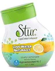 Stur - Lemonade, Natural Water Enhancer, (5 Bottles, Makes 100 Flavored Waters) - Sugar Free, Zero Calories, Kosher, Liquid Drink Mix Sweetened with Stevia, 1.62 Fl Oz (Pack of 5)