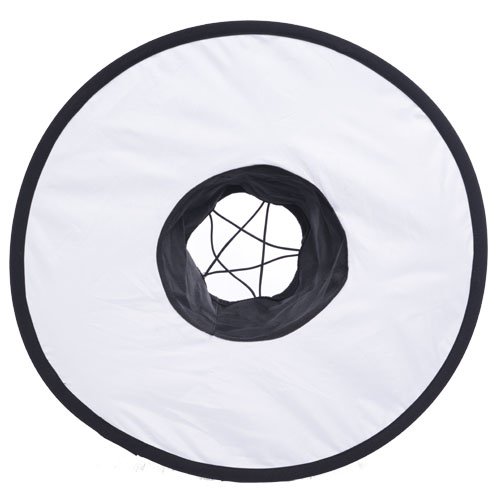 CowboyStudio Universal 18-Inch 46cm Easy-Fold Macro Ring Speedlite Flash Softbox Diffuser Reflector