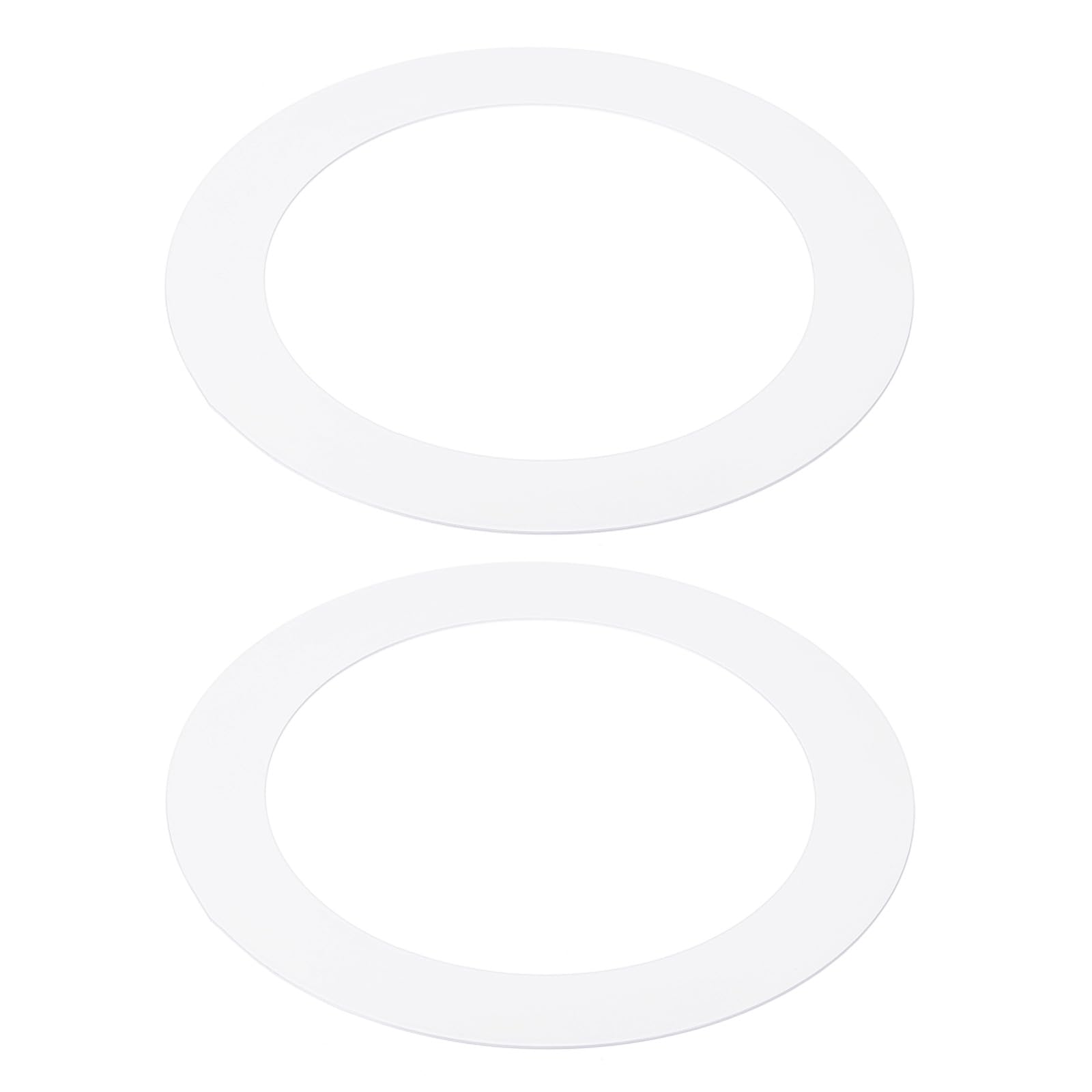 PATIKIL 4.92" ID 6.69" OD Goof Rings for Recessed Light, 2 Pack Matte White Goof Metal Trim Ring Lighting Fixture for Ceiling Wall Recessed Can Downlights — image 1