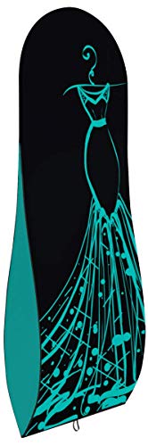 Long Prom Dress Bag - Pretty Travel Gown Garment Bag - 72"x24" - 10" Gusset (Tiffany & Black Dress Print)