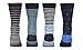 ACTIV PRO Men's Modern Cotton Crew Dress Socks (4 Pack) (Funky Striped)