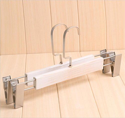 GFYWZ Pants rack Solid wood White Anti skid Thickening Durable Home Wardrobe Arrangement Slacks Skirt Hangers (pack of 10) , white , 321.2cm