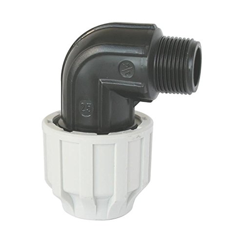 SOMATHERM FOR YOU ///3724-40-33E Male Plastic Elbow for PE Tube D40-M33/42-External Tightening, Grey, Norme