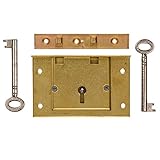 Large Brass Half Mortise Chest or Box Lid Lock