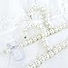 Hangerworld Pack of 2 Premium Metal Coat Hangers Covered in Pearl Beads with Plastic Clips - 12.5 Inches