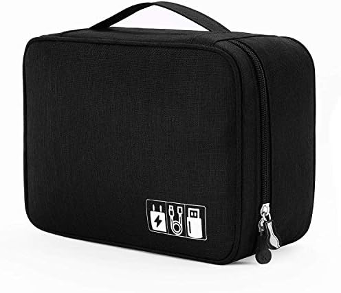 Palazen Electronics Accessories Carry Case Cable Orgainser Travel Gadget Bags (Black)