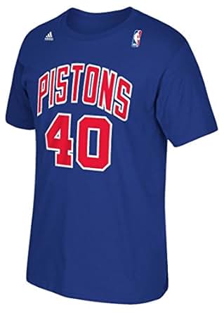 Amazon.com: Detroit Pistons Bill Laimbeer Adidas 1989 Throwback Blue Shirt (Medium): Clothing