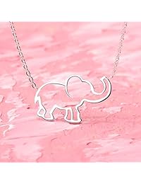 VAttract - Collar con colgante de elefante, 16.0 in, para mujeres y niñas