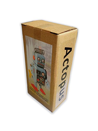 Actopus Vintage Style Windup Toys Robot Metal Tin Clockwork Spring for Novalty Xmas Gift