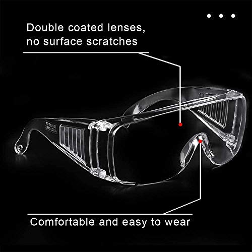 Safety Glasses Goggles Over Eyeglasses Anti Fog for Women Men Safety