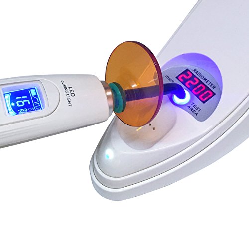 BoNew Dental LED Cure Light with Light Meter White Wireless Lamp 1800MW US Stock - Thumbnail 5