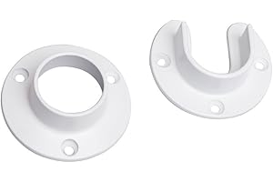 KNAPE & VOGT Closet Pro HD CD-0010-WT Heavy Duty Closet Pole Sockets, White