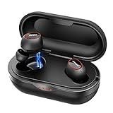 Wireless Earbuds, Mpow Bluetooth Earbuds Featured Aptx Sound w/Bass, IPX7 Sports Wireless Earbuds w/35 Hrs Charging Case/CVC 8.0 Noise Cancelling Mic/Button Control/Compact & Comfort Design,Black