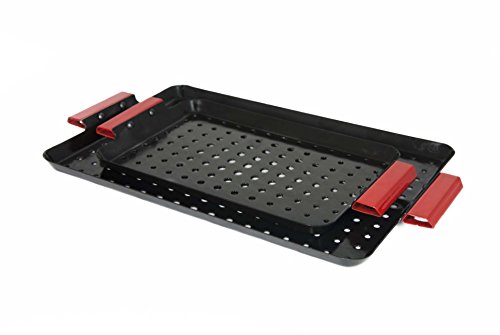 Charcoal Companion CC3144 Porcelain Perforated 2pc Set Grilling Grid