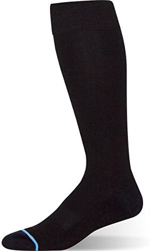 Argoz Mens Solid Black Black Sock Large Black