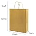 Large Paper Bags with Handles Bulk,10x5x13 Inch 50 Pack,Bagmad Big Kraft Paper Shopping Bags,Gift Natural Party Retail Craft Brown Mechandise Take Out Bags (Natural 50Pcs)