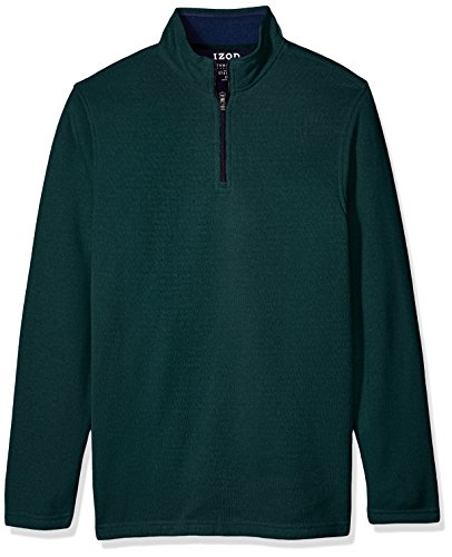 IZOD Men's Big Saltwater Solid 1/4 Zip Sweater, June Bug Import
