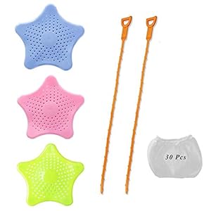 Sunshinetek Drain-reinigingsset, drainslangenset met afwasfilter, drain-haarvanger, 2 drainslangen, 3 spoelbakfilter, 30…