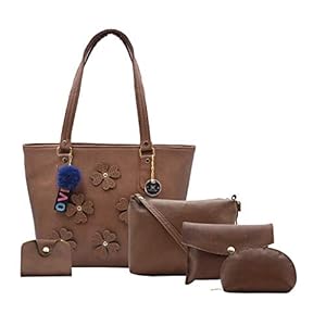 Diana Korr Women Dark Brown Shoulder Bag – Set of 5