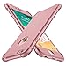 ORETECH Designed for iPhone 6S Plus Case, iPhone 6 Plus Case with [2 x Tempered Glass Screen Protector] 360° Full Body Hard PC Soft TPU Silicone Cover for iPhone 6 Plus/6s Plus - 5.5'' Rosegold