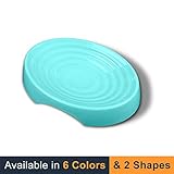 CatGuru NEW Premium Whisker Stress Free Cat Food Bowl, Reliefs Whisker Fatigue, Wide Cat Dish, Non Slip Cat Feeding Bowls, Shallow Cat Bowls, Non Skid Pet Bowls For Cats, Oval, Aruba