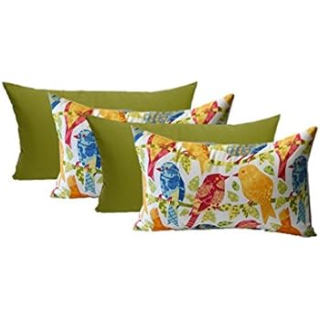 Amazon Com Set Of 4 Indoor Outdoor Decorative Lumbar