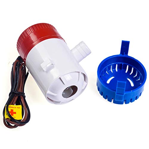 image for MD Group Watercraft Fuel Pump & Part, 12V 2.0A 500 GPH Electric Bilge 