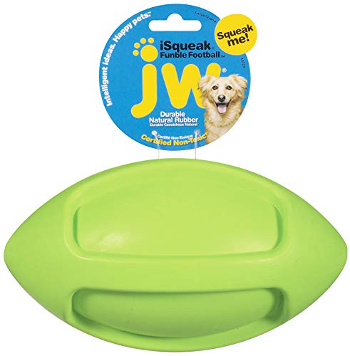 JW Pet Company iSqueak Funble Football Dog Toy, Large (Colors Vary) - Thumbnail 4