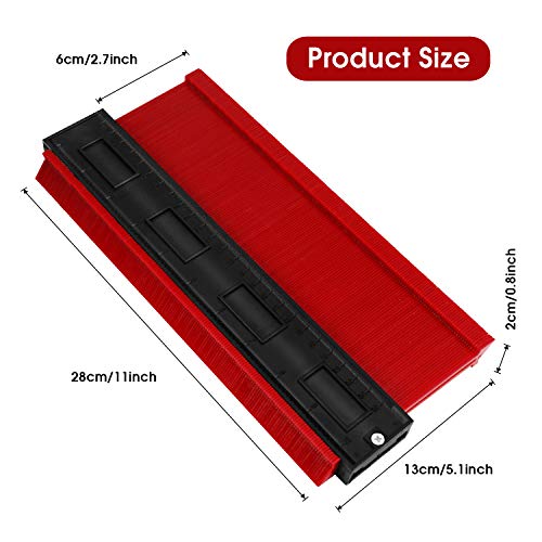 KEGOUU Contour Gauge 10 Inch Profile Gauge Measure Ruler Contour Duplicator for Precise Measurement Tiling Laminate Wood Marking Tool - Thumbnail 3