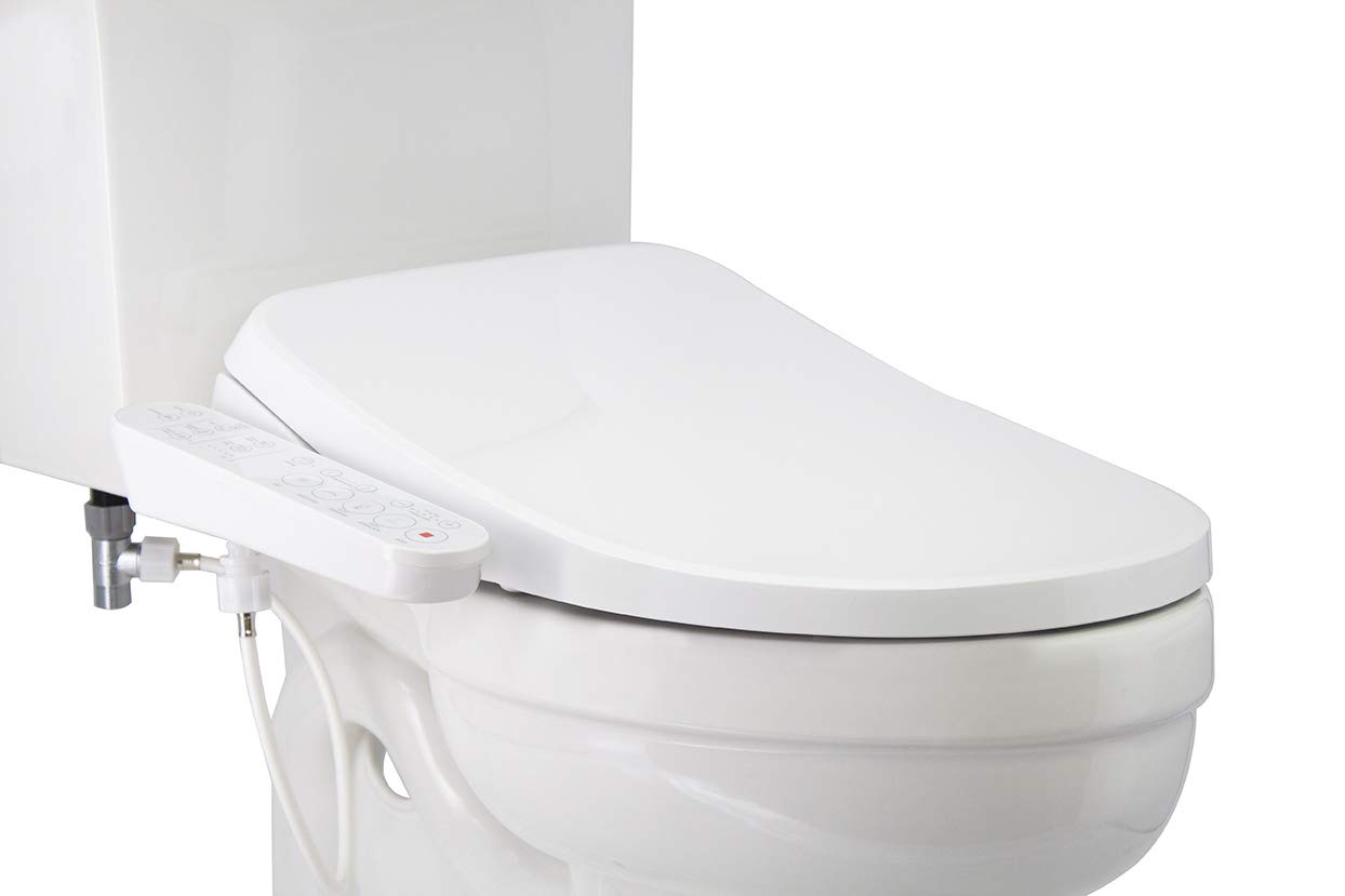 ALPHA BIDET GX Wave Bidet Toilet Seat in Elongated White | Strong Spray | Stainless Steel Nozzle | 3 Wash Functions | LED Nightlight | Warm Air Dryer | Oscillation and Pulse