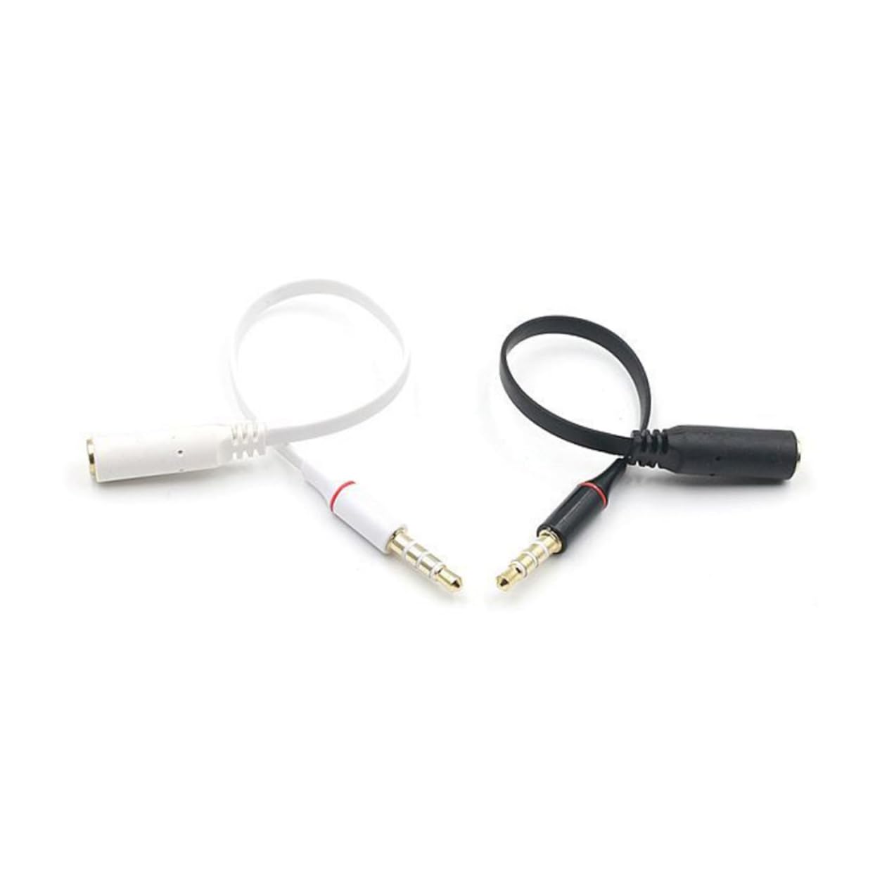 UPKOCH 3.5Mm Trrs Male to Female Stereo Headphone Extension Cable 17Cm Black Audio Cable for Smartphones Laptops and Audio Devices