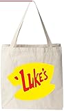 Luke's Diner (Gilmore Girls) - Natural Cotton Canvas Tote Bag 12 Oz (11”X14”X5”) Reusable Ideal for Groceries, Shopping, School and Office Use