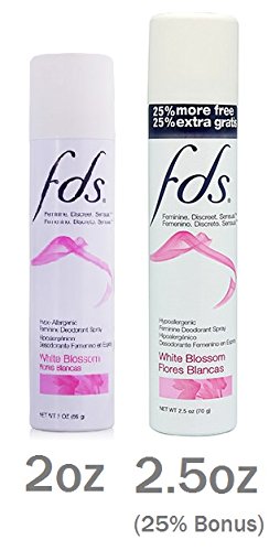 FDS Hypo-Allergenic Feminine Deodorant Spray,Delicate Breeze, 2oz + 25% BONUS (3-Pack)