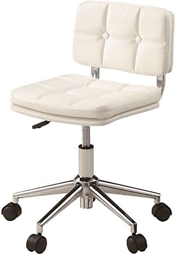 Amazon Co Jp デスクチェア 椅子 昇降機能付き スチール ソフトレザー 合皮 Rkc 301wh ホワイト 白 ホーム キッチン