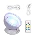 Night Light Projector Ocean Wave,Baby Nursery Music Night Lamp 12 LED and 7 Colors with Remote Control, Sleep Soothing Bedside Lamp Home Decor Light for Kids Gift (White)