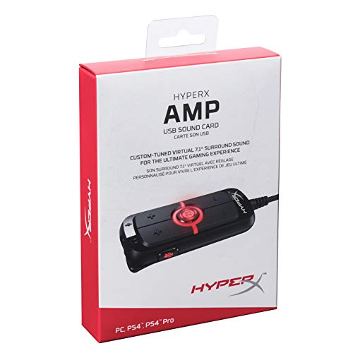 HyperX Amp USB Sound Card Virtual 7.1 Surround Sound Works with PC