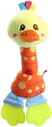 Baby Rattles Infant Animal Handbell Baby Rattles Plush Stuffed Toy Children Mobiles Sounding Educational Stuffed Toy Playmate Teether Doll #D