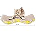 Cat Scratcher Cardboard for Kittens, LOYEH Corrugated Scratching Pad with Wave Curved Young Cats Catnip Cardboard Sofa Lounge Wave,16x8x1.5 inches Brown