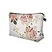HAPPYLIVE SHOPPING Makeup Toiletry Cosmetic Travel Carry Bag Zippered Luggage Pouch Multifunction Make-up Bag Holder Organizer For Adult Women Men (Nice Floral)