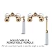Uarter Opera Glasses Theater Vintage Binoculars With Handle Silver with Gold Trim 3X25