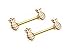 14GA Surgical Steel Pineapple Nipple Barbells, Sold as a Pair (Gold Tone)