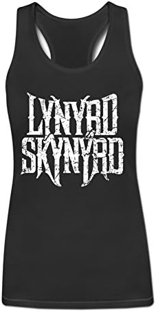 Luosha Women's Lynyrd Skynyrd Graphic Tank Top M Black