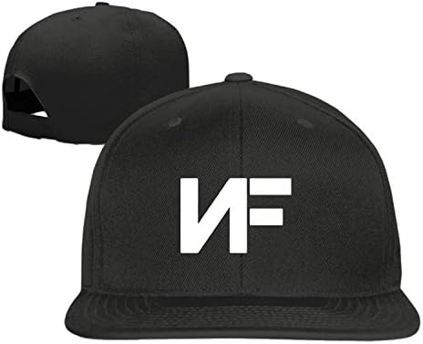 Unisex NF white font flat bill stretch cap Black One Size