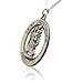 Men's Large Saint Christopher Round Cut Out Medal and Necklace Solid 925 Sterling Silver - 24 Inch 925 Sterling Silver Chain - 32.50 Mm (1.27 Inch)